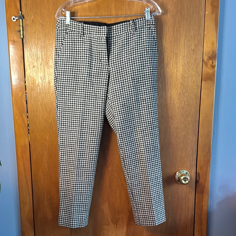 J. Crew city fit Black and White Dress Pants with Houndstooth Pattern